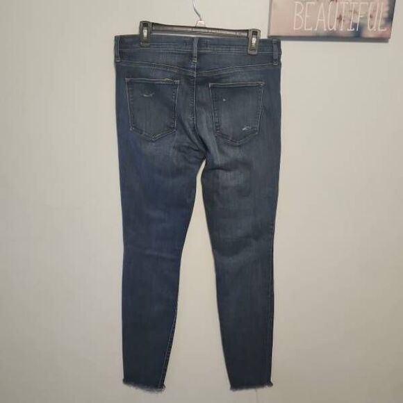 GAP size 32T 32 Tall True Skinny Jeans Distressed - Picture 5 of 6